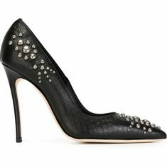 Dsquared2 Black Leather Stiletto Pointed Pumps US9 - Picture 5 of 6